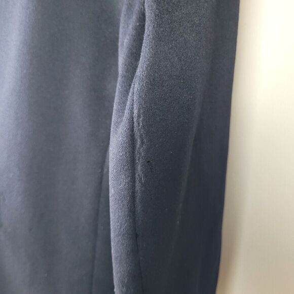 Vintage US Navy Pea Coat Mens 38 Black Wool Kersey 60s USA Military Issue Sailor - Picture 10 of 11